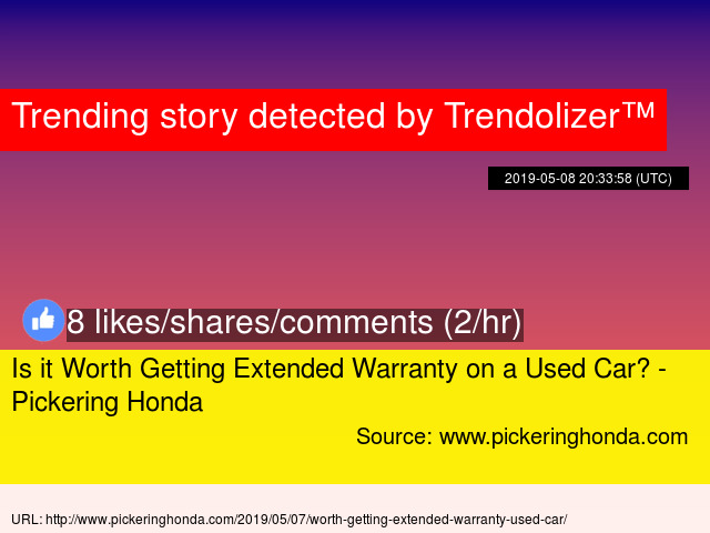 is it worth buying extended warranty on used car