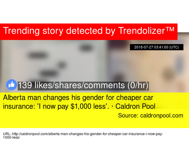 Cheap Car Insurance Alberta >> Alberta Man Changes His Gender For Cheaper Car Insurance 039 I Cheap Car Insurance Alberta >> Alberta Man Changes His Gender For Cheaper Car Insurance 039 I